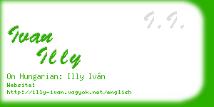 ivan illy business card